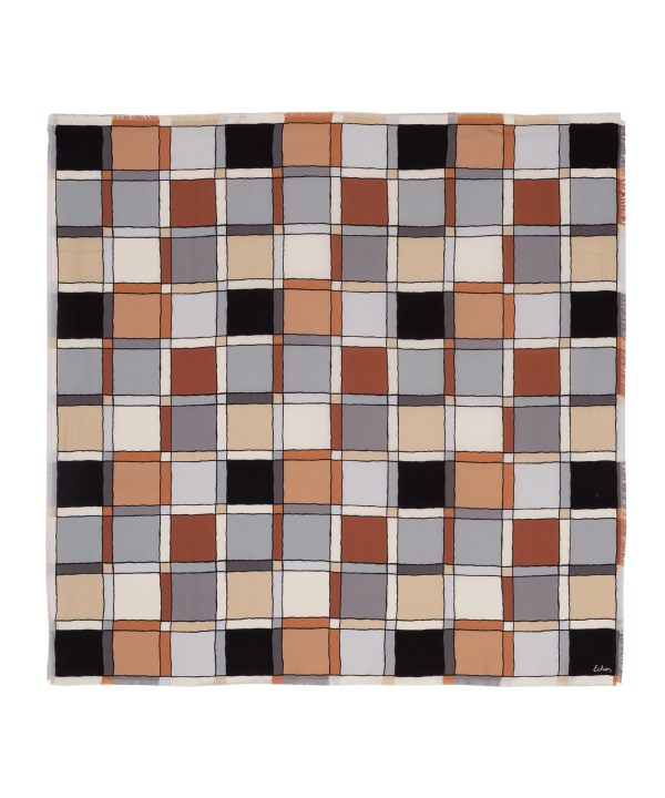 Windowpane 35 Silk Square Scarf - Image 5