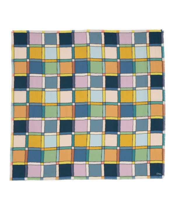 Windowpane 35 Silk Square Scarf - Image 11