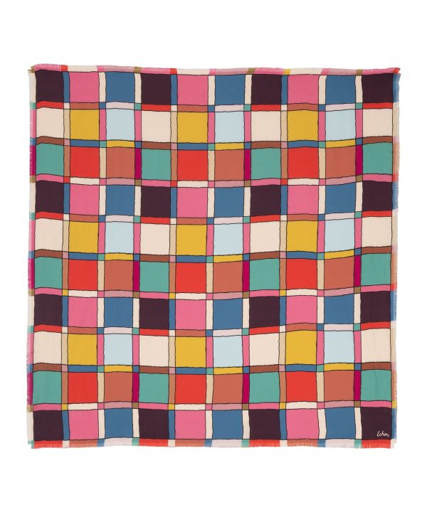 Windowpane 35 Silk Square Scarf