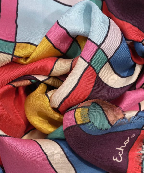 Windowpane 35 Silk Square Scarf - Image 4
