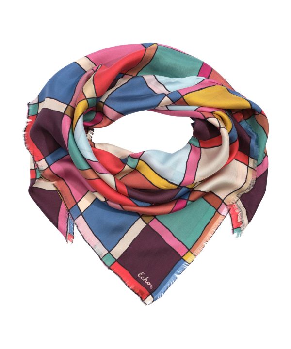 Windowpane 35 Silk Square Scarf - Image 3