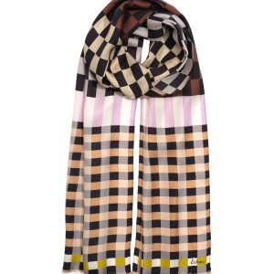 Checks Checks Silk Oblong Scarf