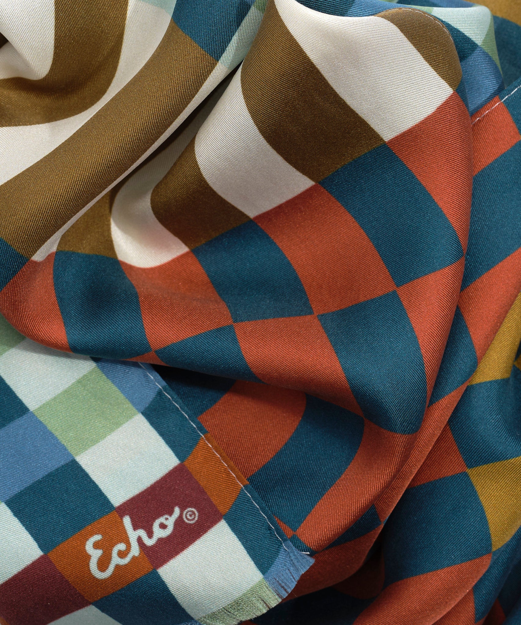 Checks Checks Silk Oblong Scarf - Image 9