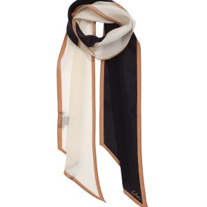 Colorblock Silk Bias Scarf