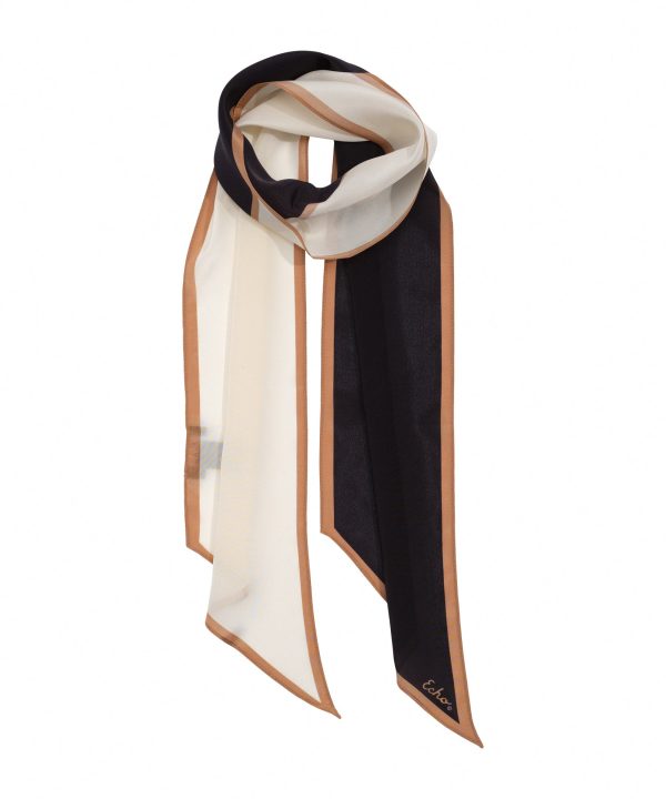 Colorblock Silk Bias Scarf