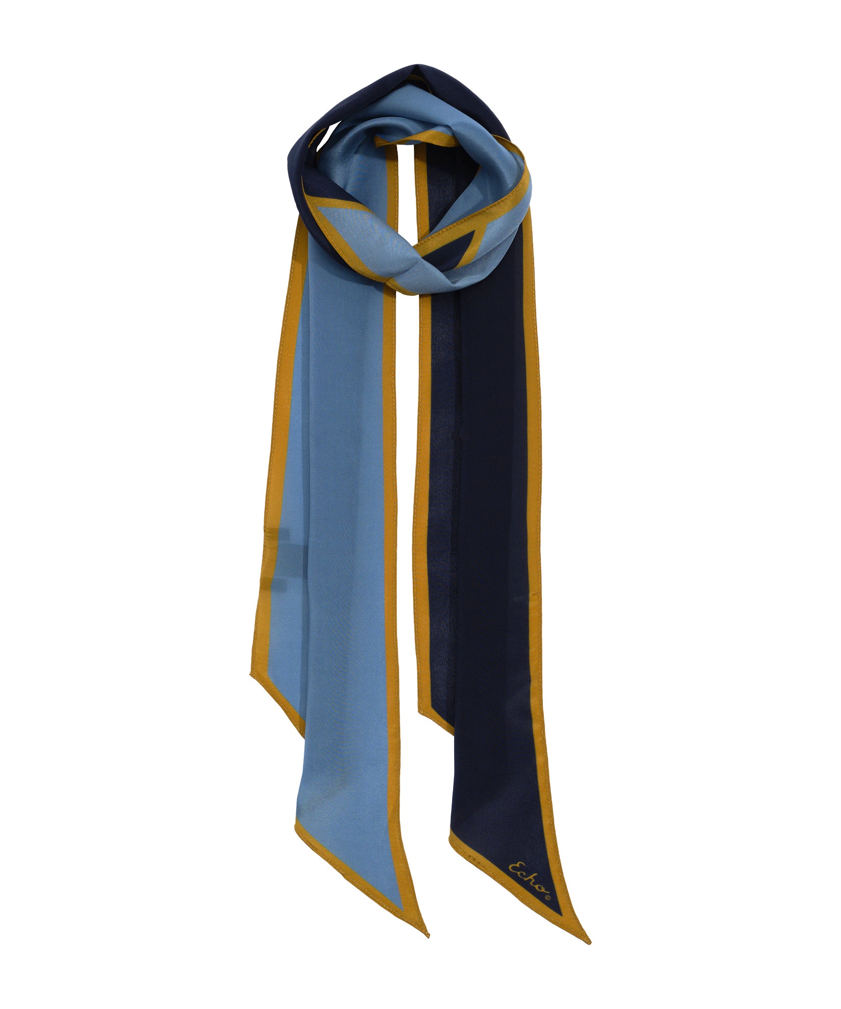 Colorblock Silk Bias Scarf - Image 6