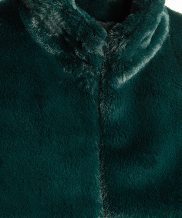 Sheared Mink Faux Fur Jacket - Image 4