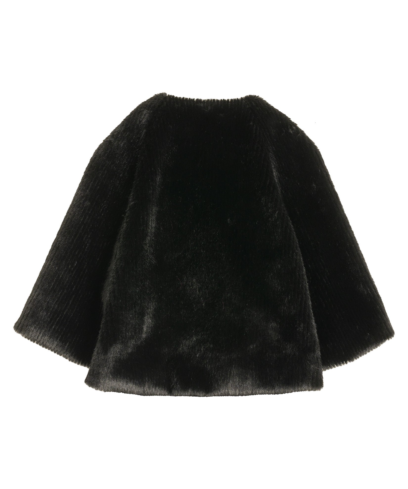 Collarless Fur Jacket With Raglan Sleeves - Image 9