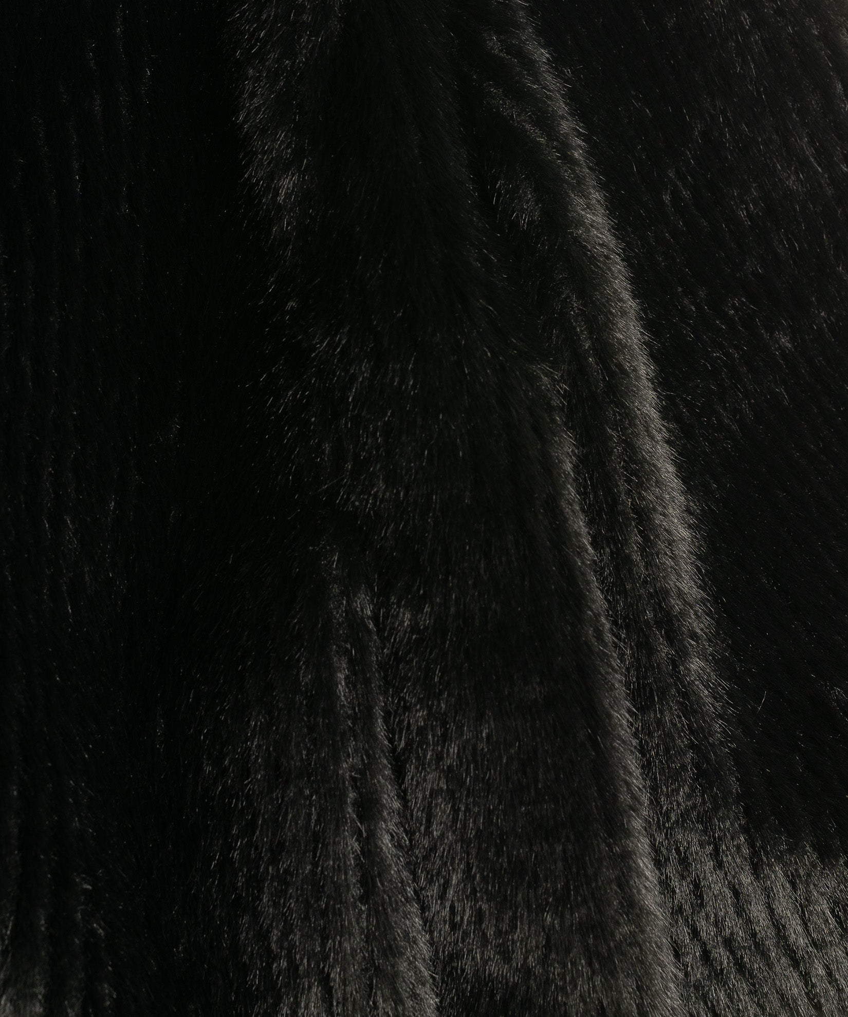 Collarless Fur Jacket With Raglan Sleeves - Image 11