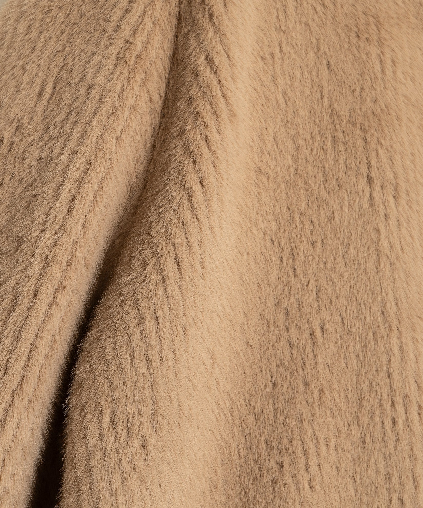 Collarless Fur Jacket With Raglan Sleeves - Image 16