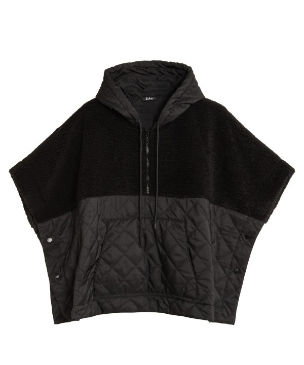 Combo Quilted Hooded Poncho - Image 7