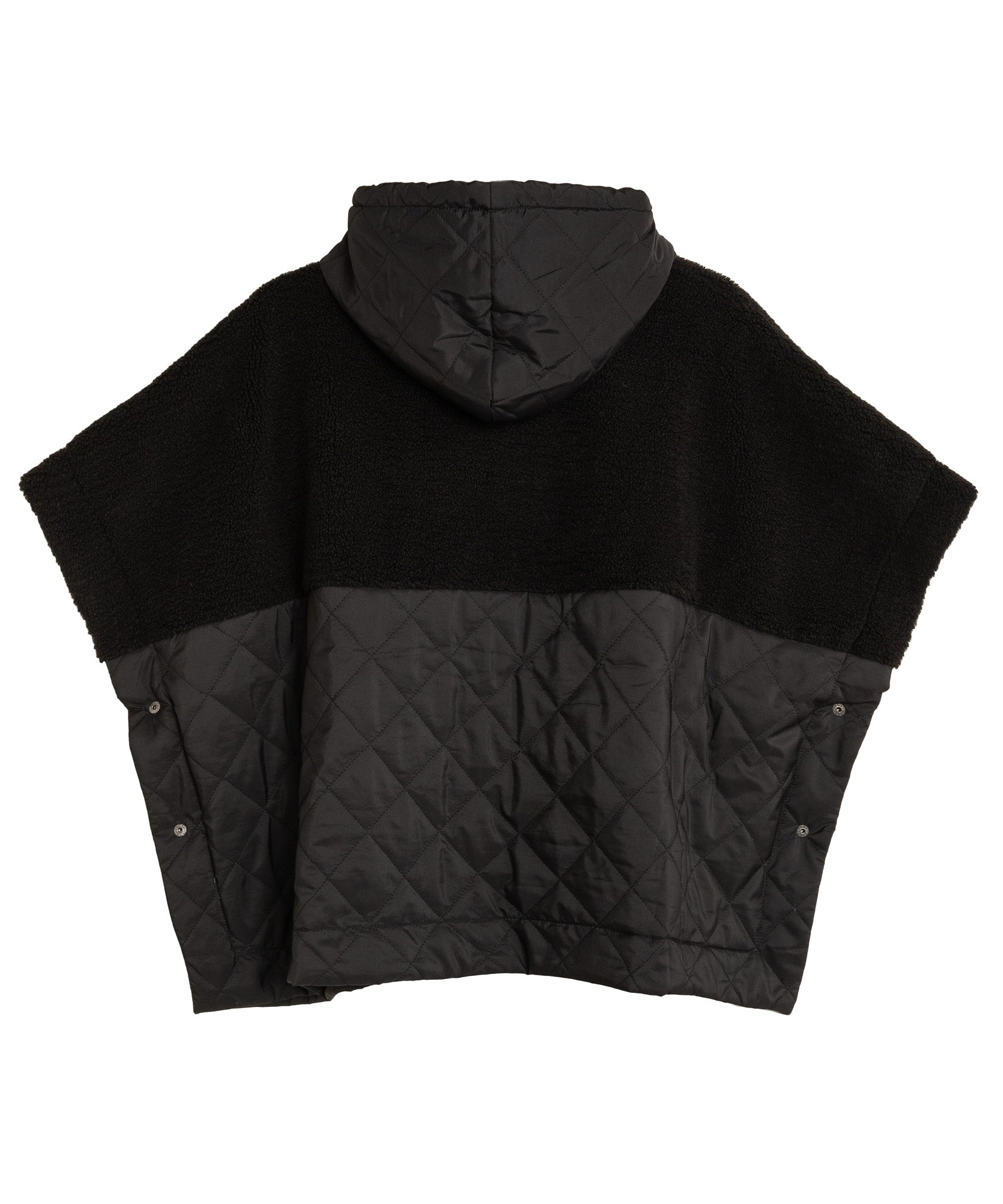 Combo Quilted Hooded Poncho - Image 9