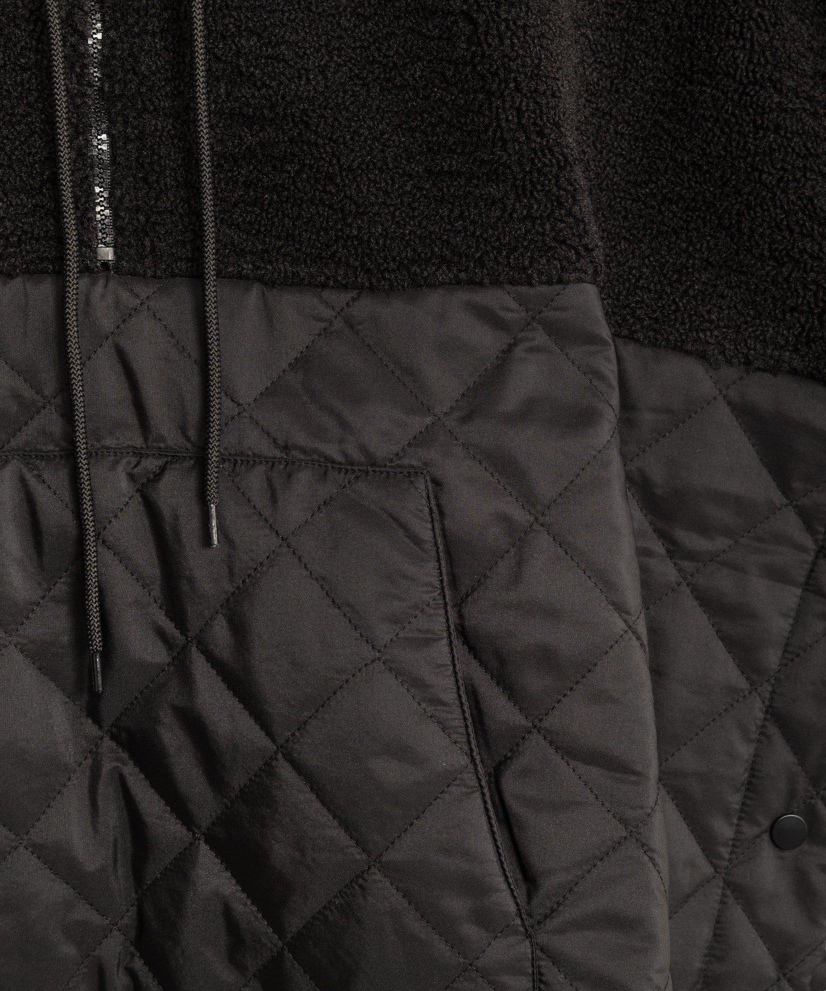 Combo Quilted Hooded Poncho - Image 10