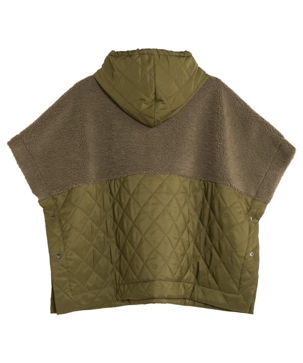 Combo Quilted Hooded Poncho - Image 3