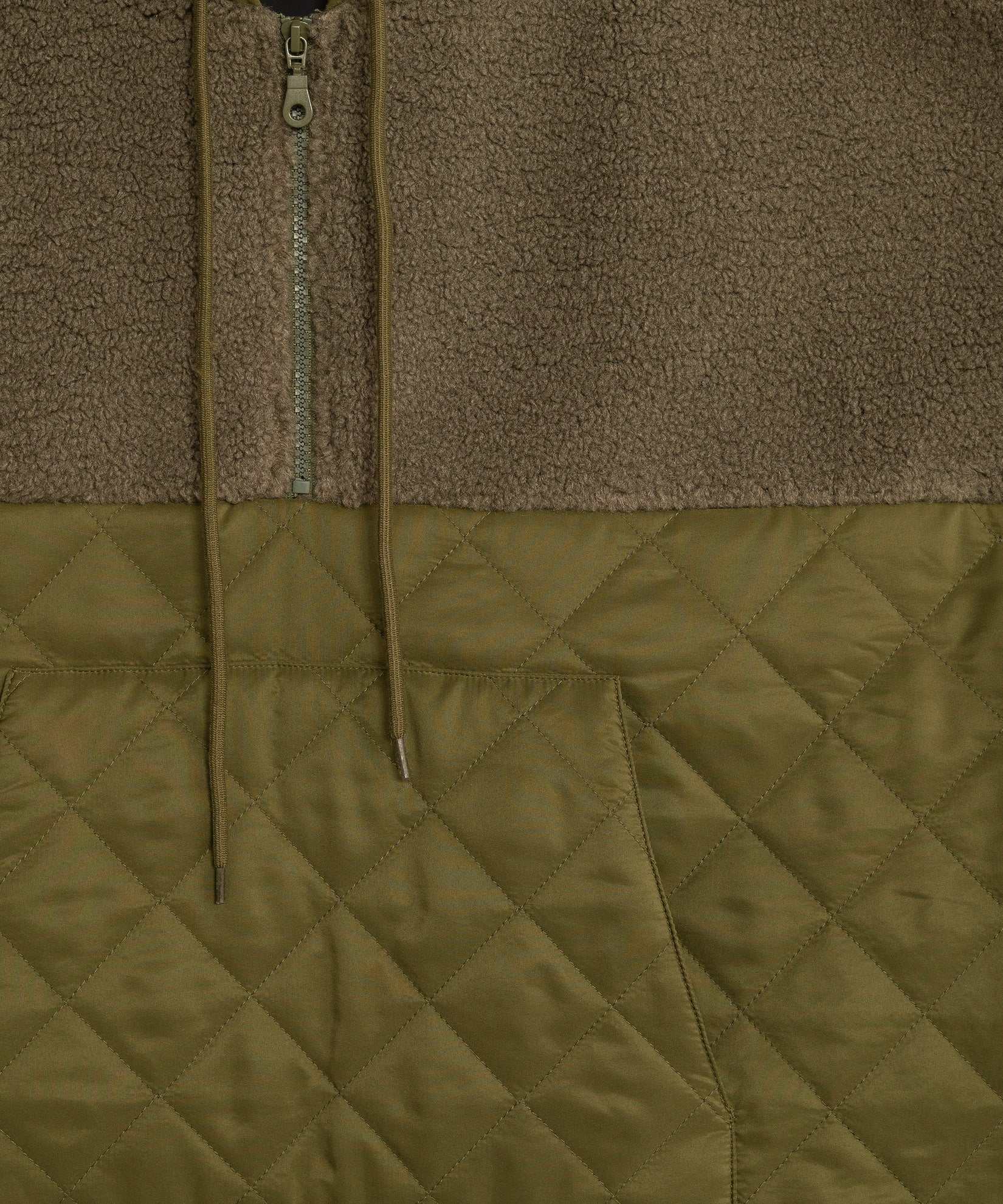 Combo Quilted Hooded Poncho - Image 4