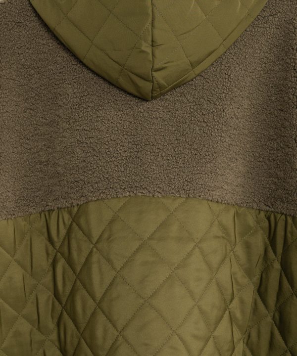 Combo Quilted Hooded Poncho - Image 5