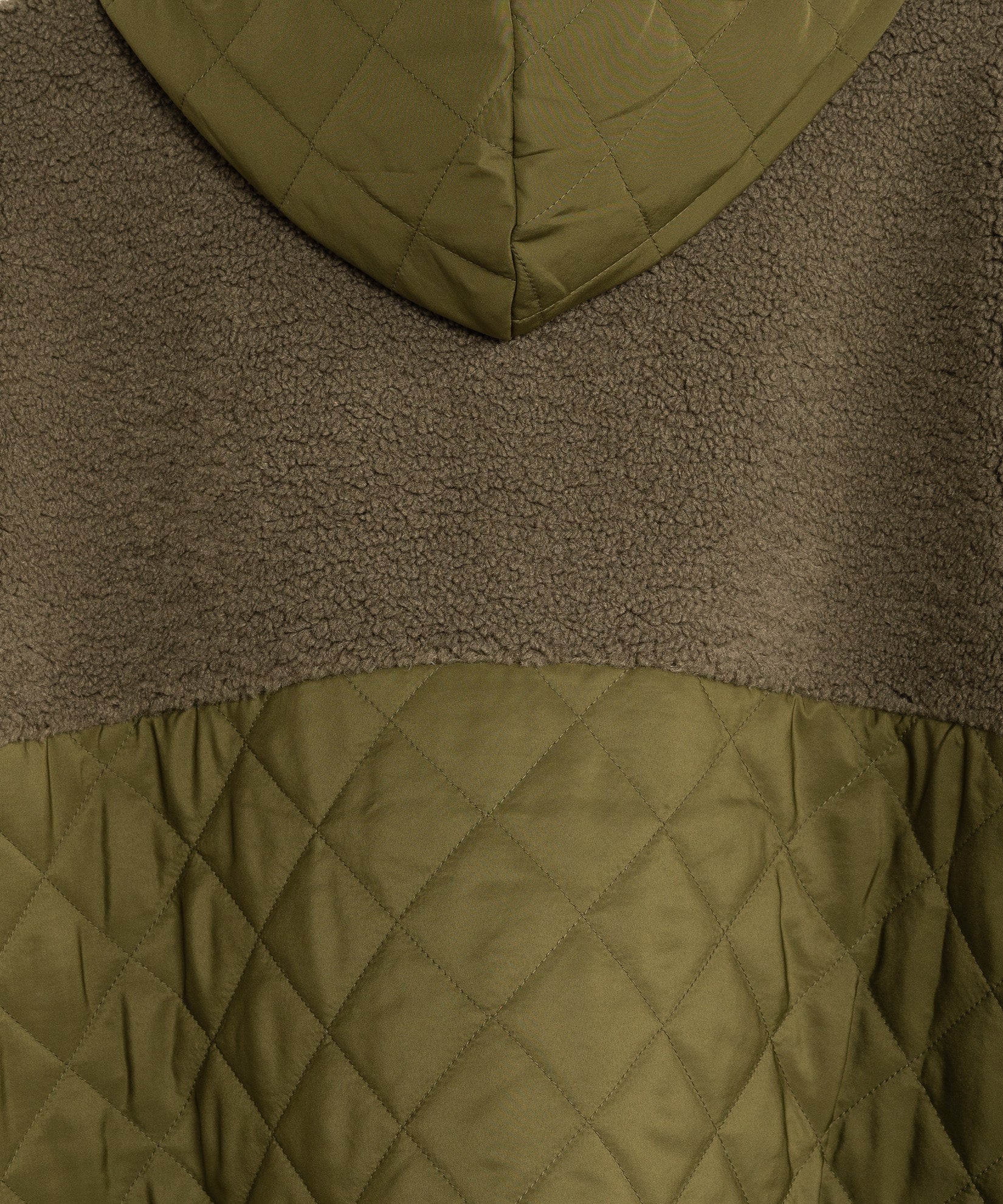 Combo Quilted Hooded Poncho - Image 5