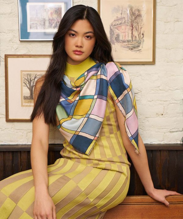 Windowpane 35 Silk Square Scarf - Image 12