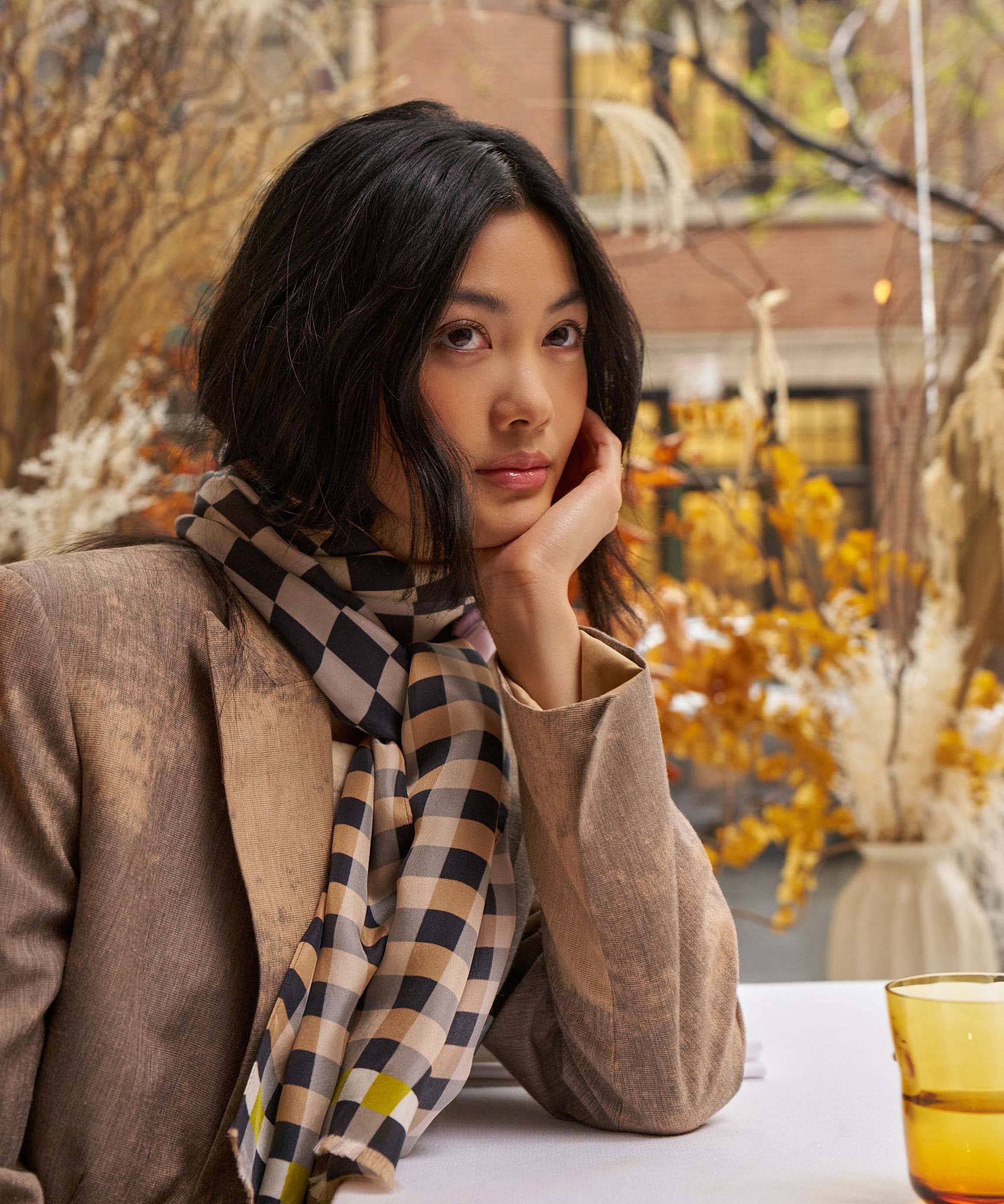 Checks Checks Silk Oblong Scarf - Image 5