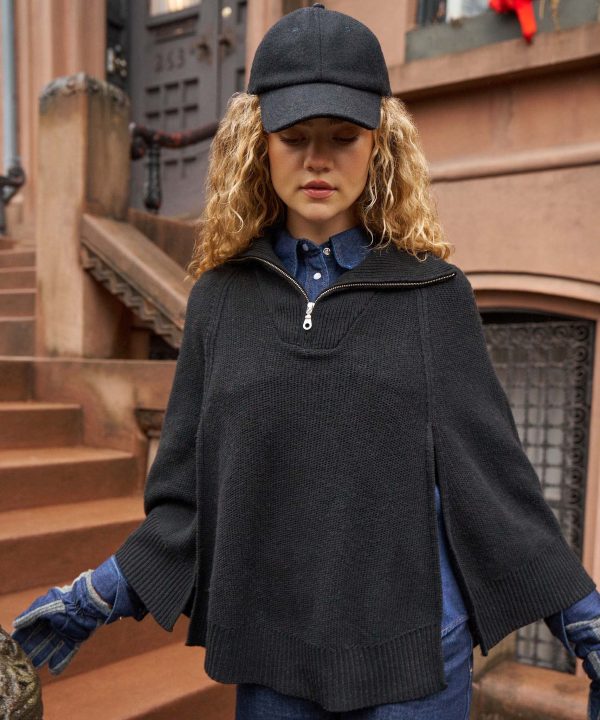 Texture Knit Poncho - Image 8