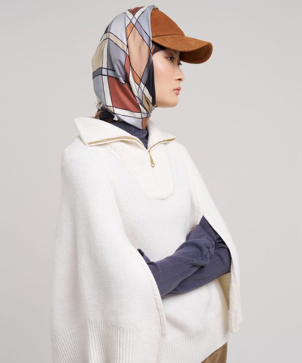 Windowpane 35 Silk Square Scarf - Image 6