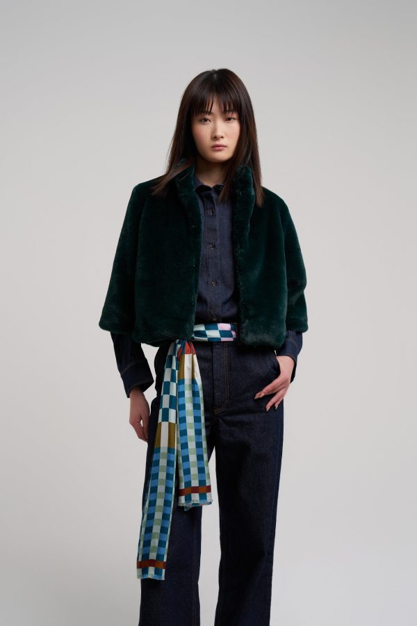 Sheared Mink Faux Fur Jacket - Image 6