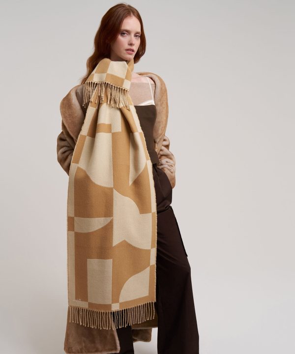 Geo Double Face Jacquard Scarf - Image 6