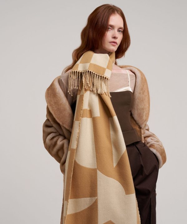Geo Double Face Jacquard Scarf - Image 2