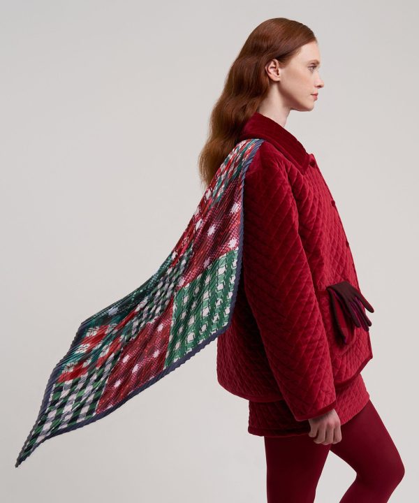 Patch Plaid Pleated Diamond - Image 2