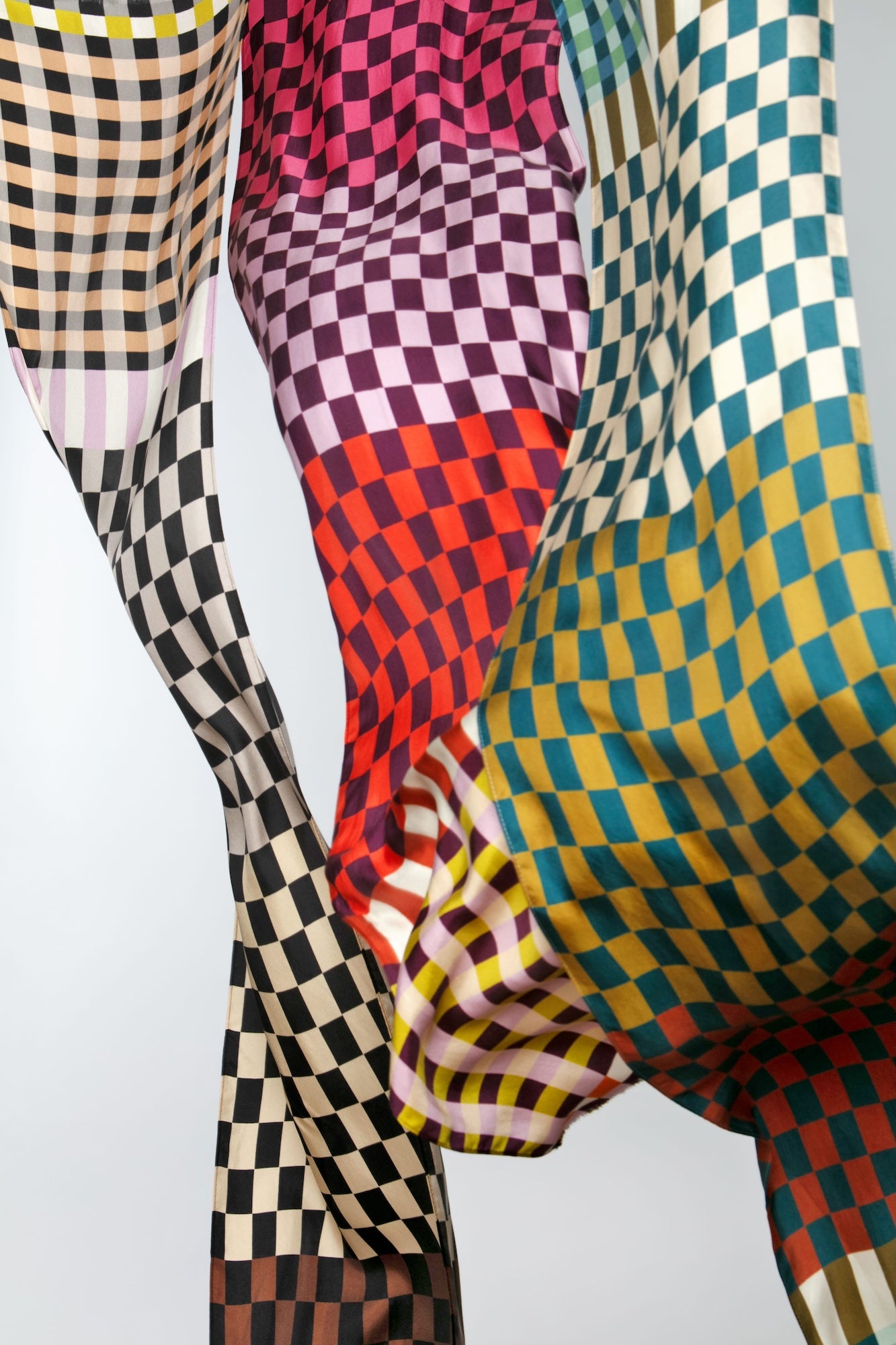 Checks Checks Silk Oblong Scarf - Image 11