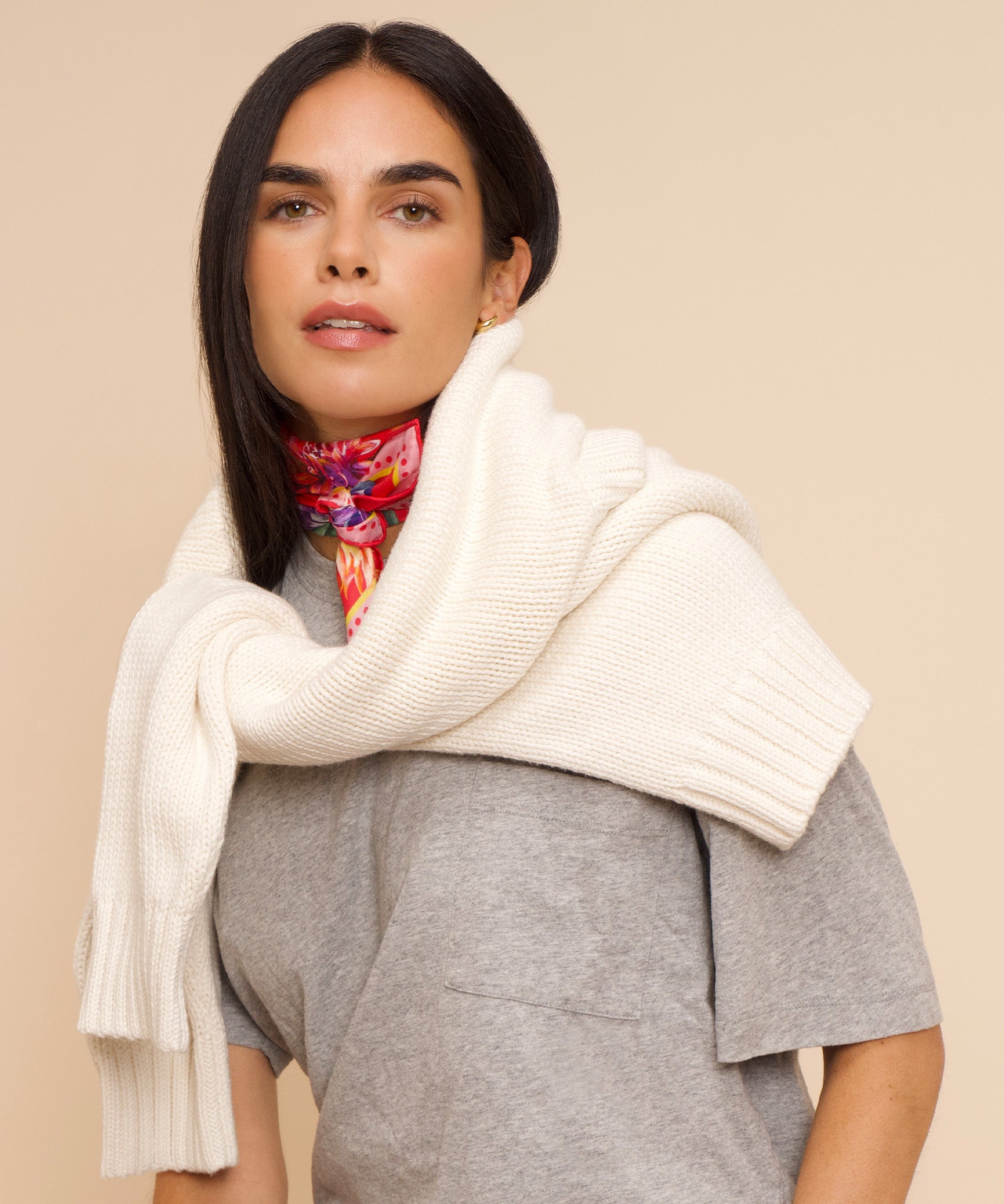 Dahlias In Bloom 23 Silk Bandana - Image 16