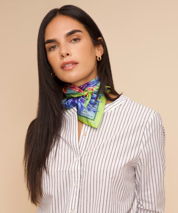 Dahlias In Bloom 23 Silk Bandana - Image 2
