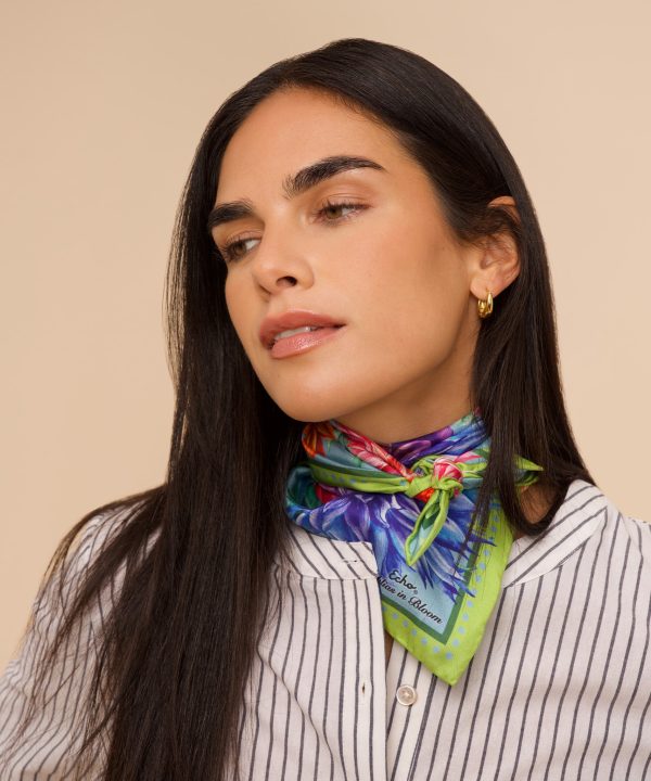 Dahlias In Bloom 23 Silk Bandana - Image 9
