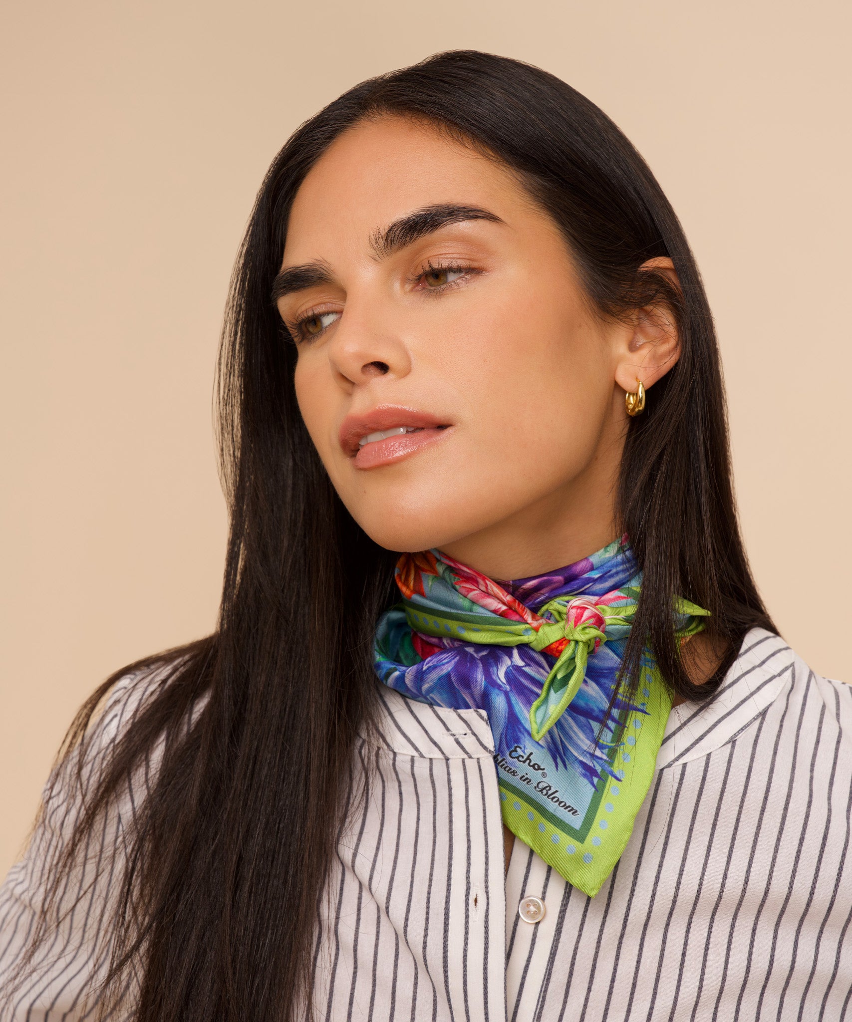 Dahlias In Bloom 23 Silk Bandana - Image 9