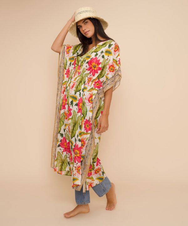 Tile Floral Maxi Caftan - Image 5