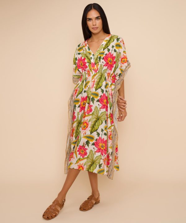 Tile Floral Maxi Caftan - Image 2