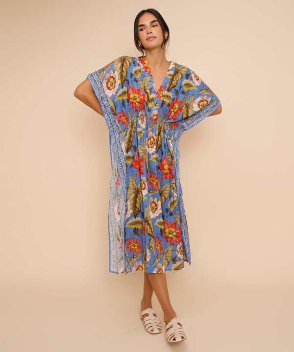 Tile Floral Maxi Caftan - Image 8