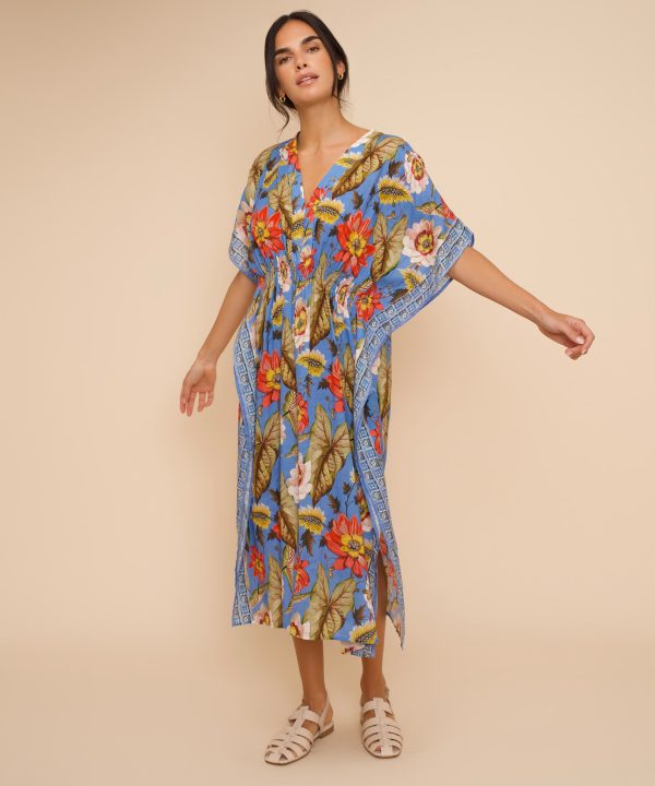 Tile Floral Maxi Caftan - Image 10