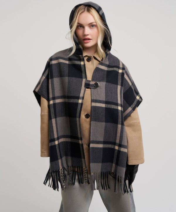 Windowpane Hooded Ruana - Image 2