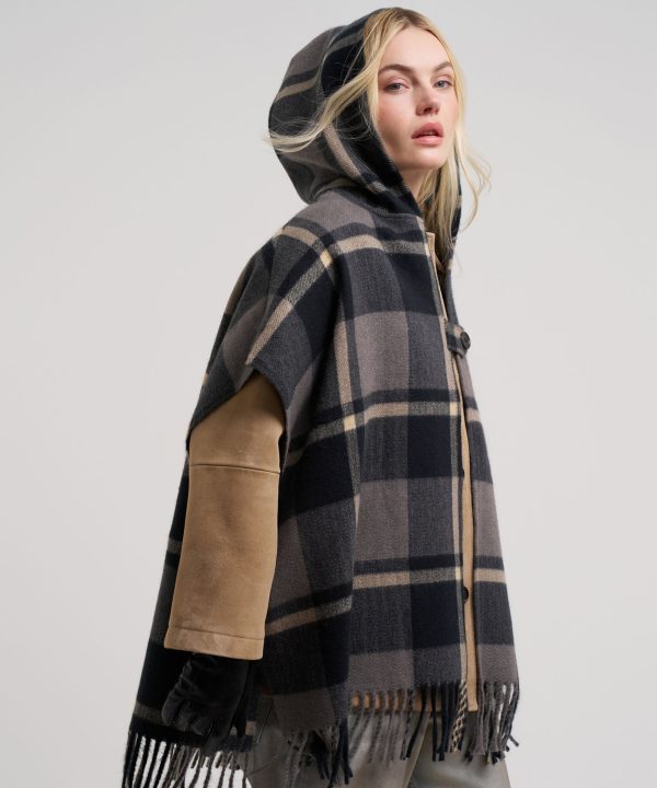 Windowpane Hooded Ruana - Image 5