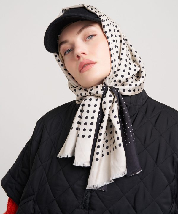 Tubular Silk Dot Scarf - Image 2