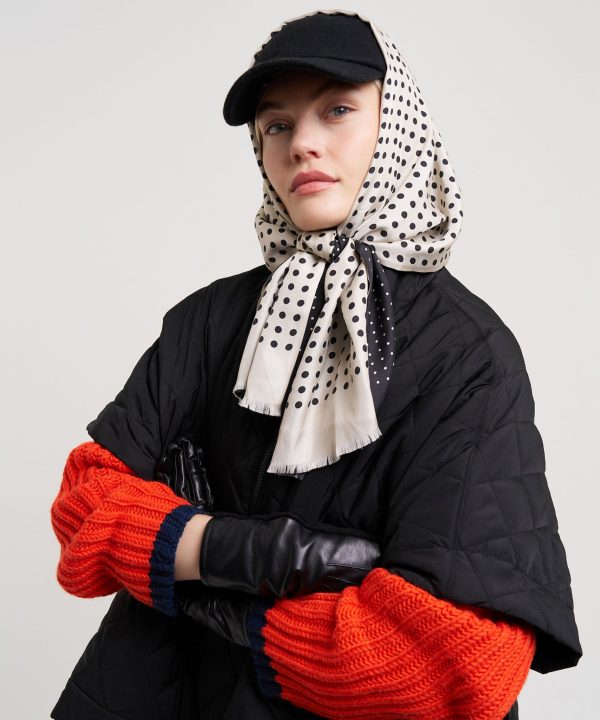 Tubular Silk Dot Scarf - Image 5