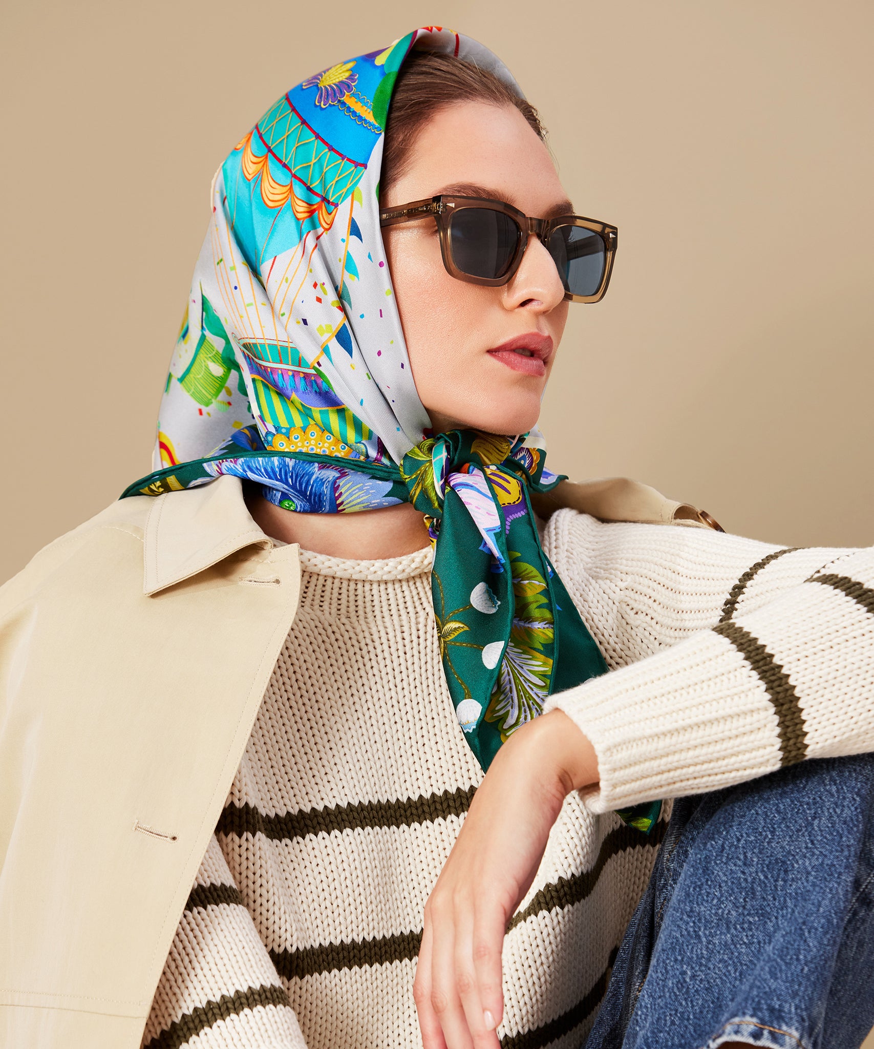 Up Up And Away 35 Silk Square Scarf - Image 6
