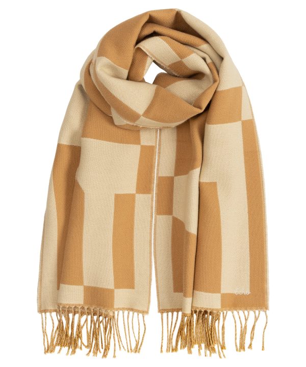 Geo Double Face Jacquard Scarf - Image 3