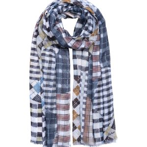 Patch Plaid Wrap